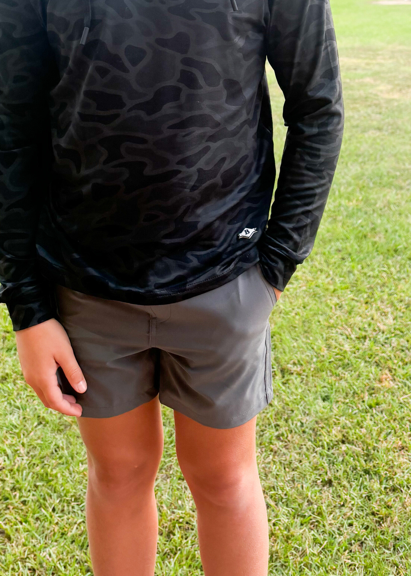 Bloom and Company Burlebo Youth Everyday Shorts River Rock Grey