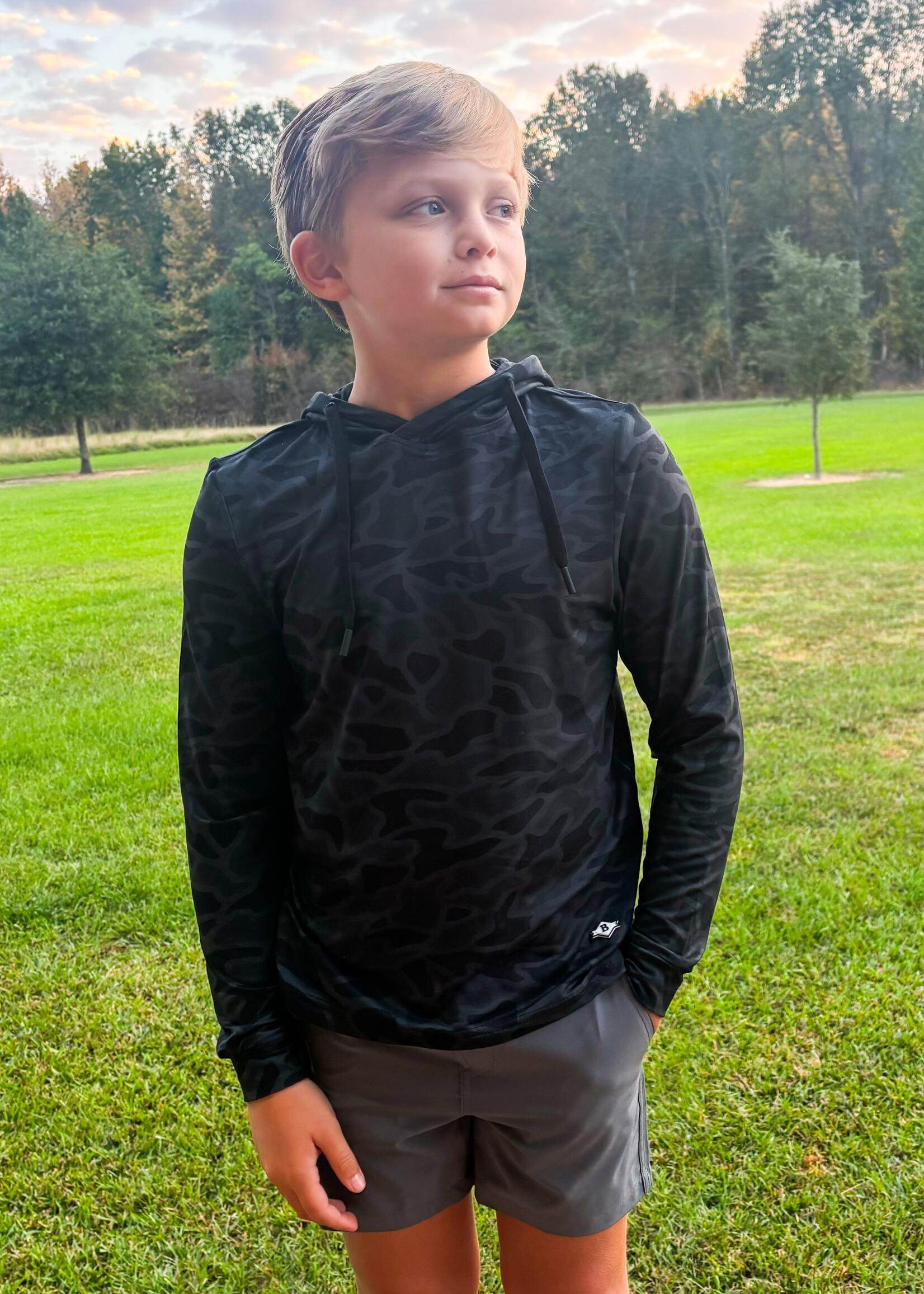 Bloom and Company Burlebo Youth Black Camo Performance Hoodie