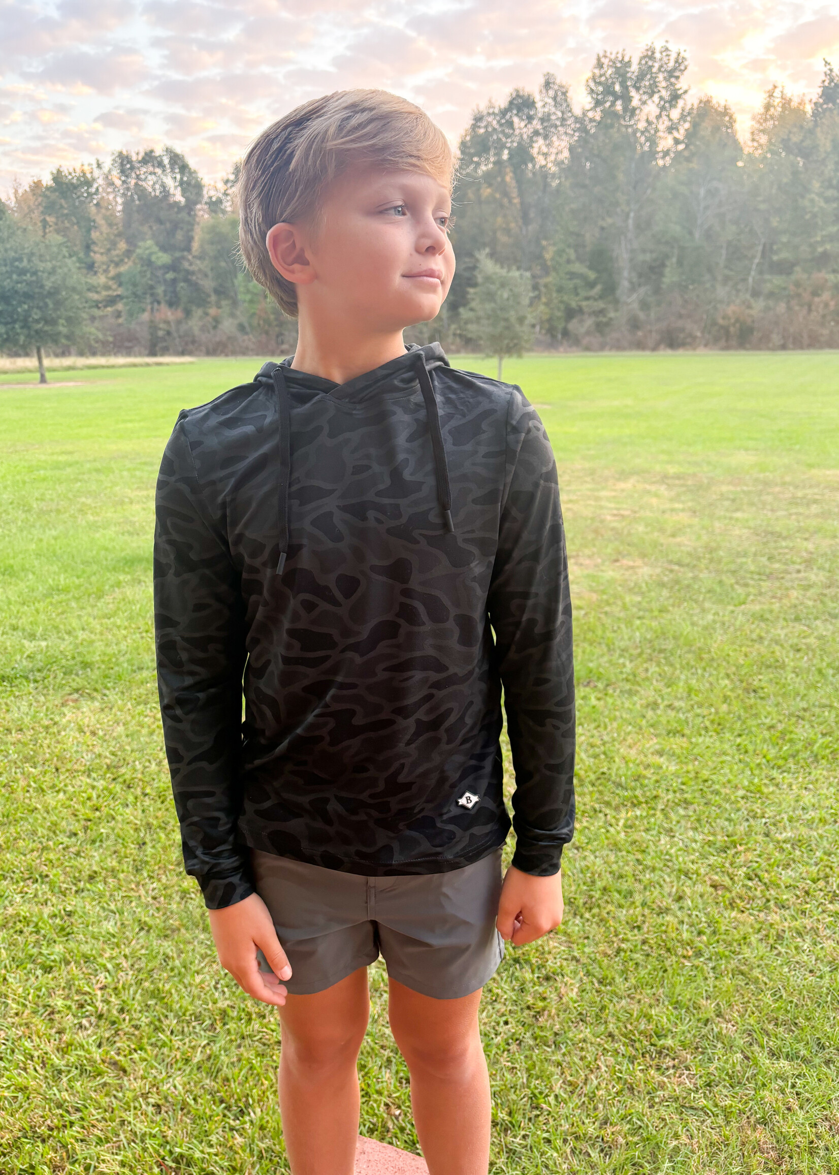 Bloom and Company Burlebo Youth Black Camo Performance Hoodie
