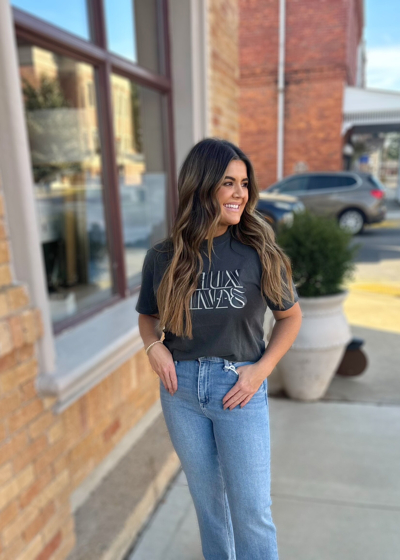 Bloom and Company Geaux Saints Pepper Tee