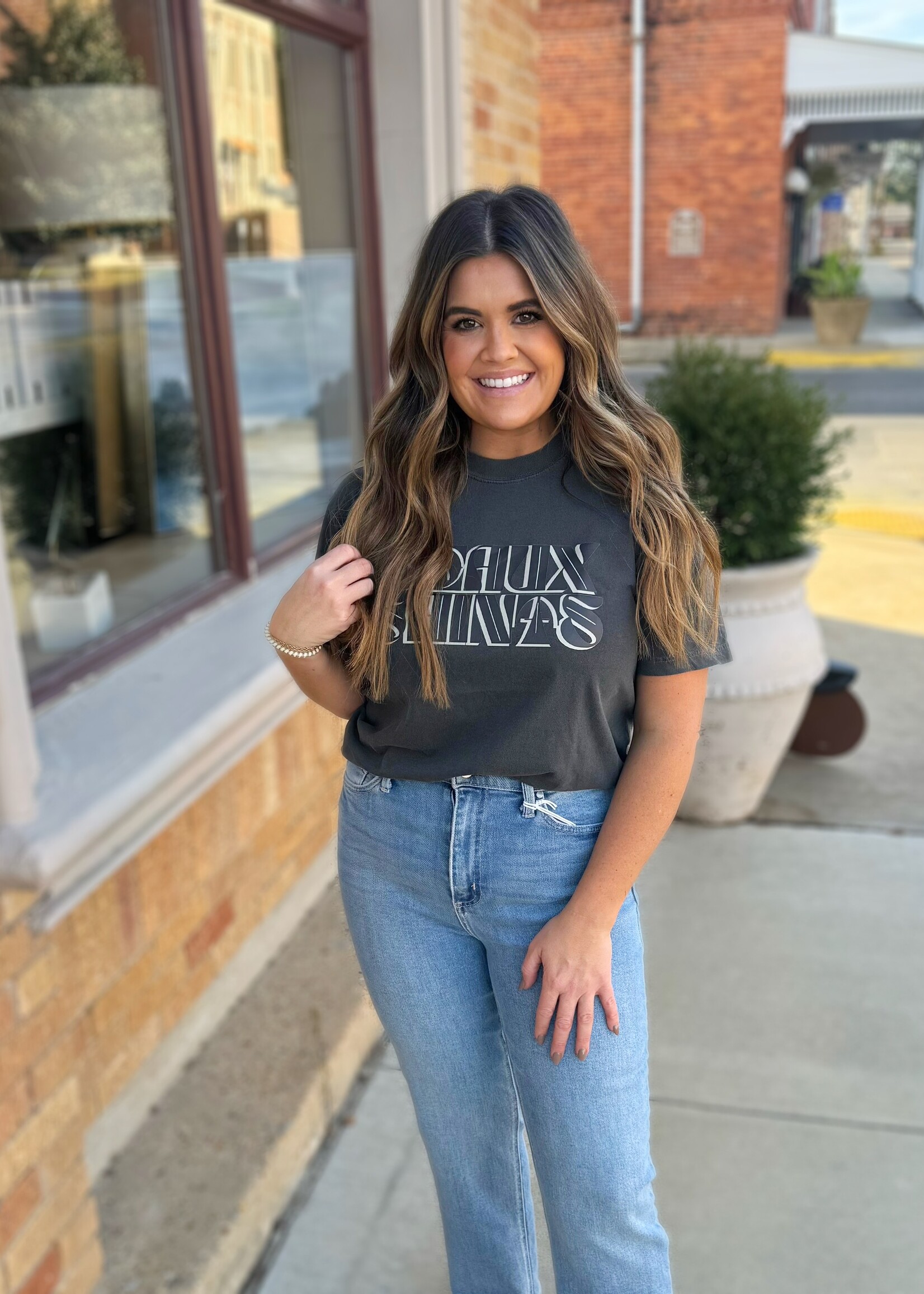 Bloom and Company Geaux Saints Pepper Tee