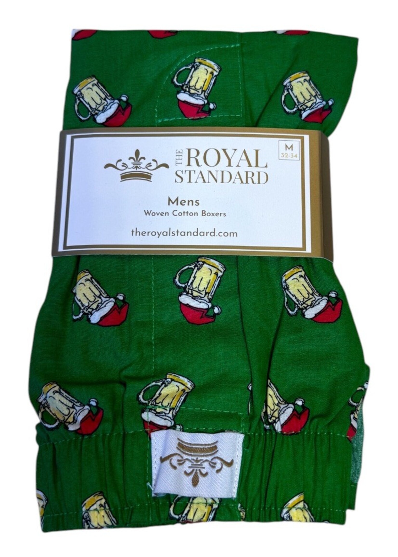 Bloom and Company Men's Green Christmas Beer Cheers Boxers