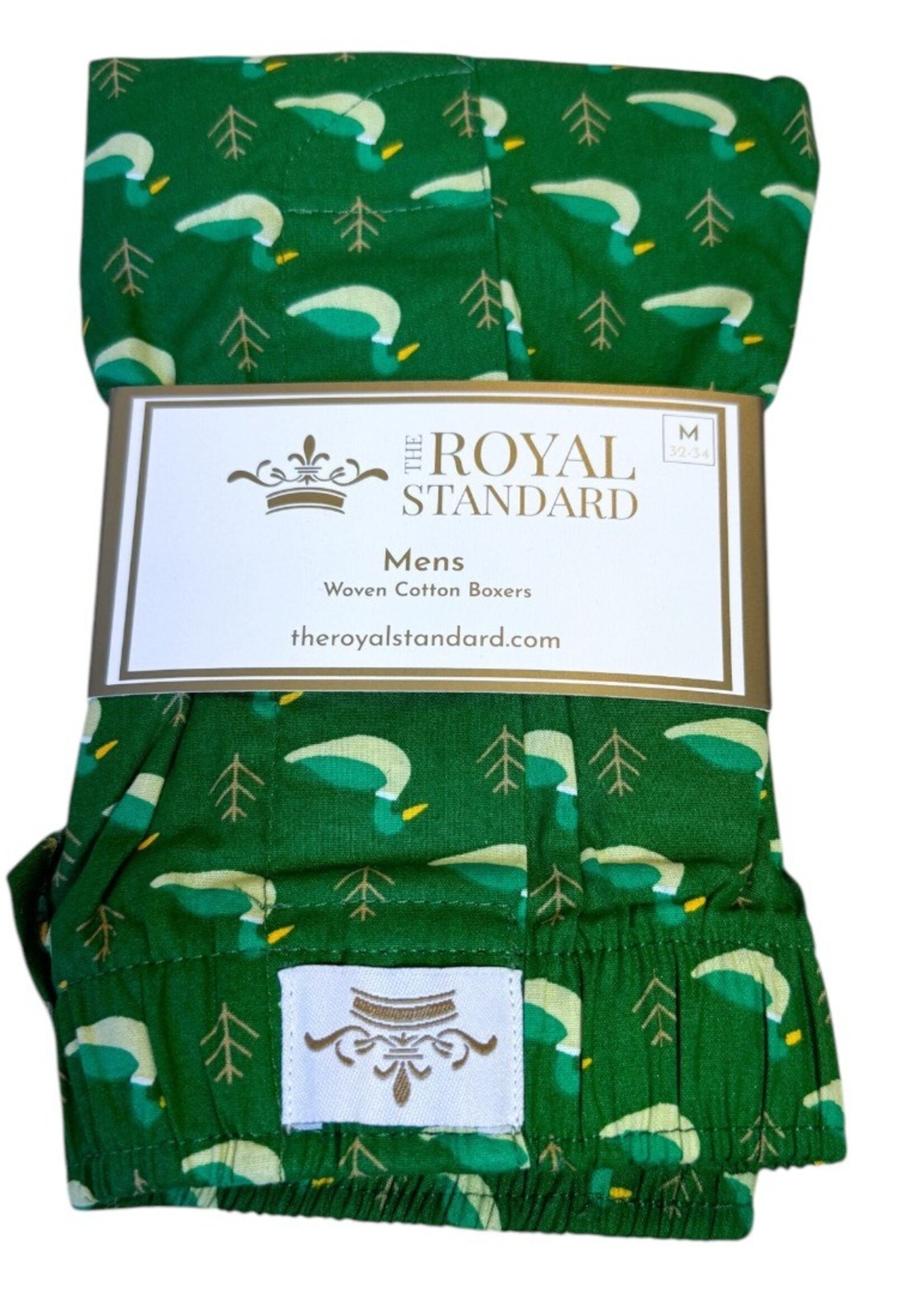 Bloom and Company Men's Hunter Green Duck Boxers