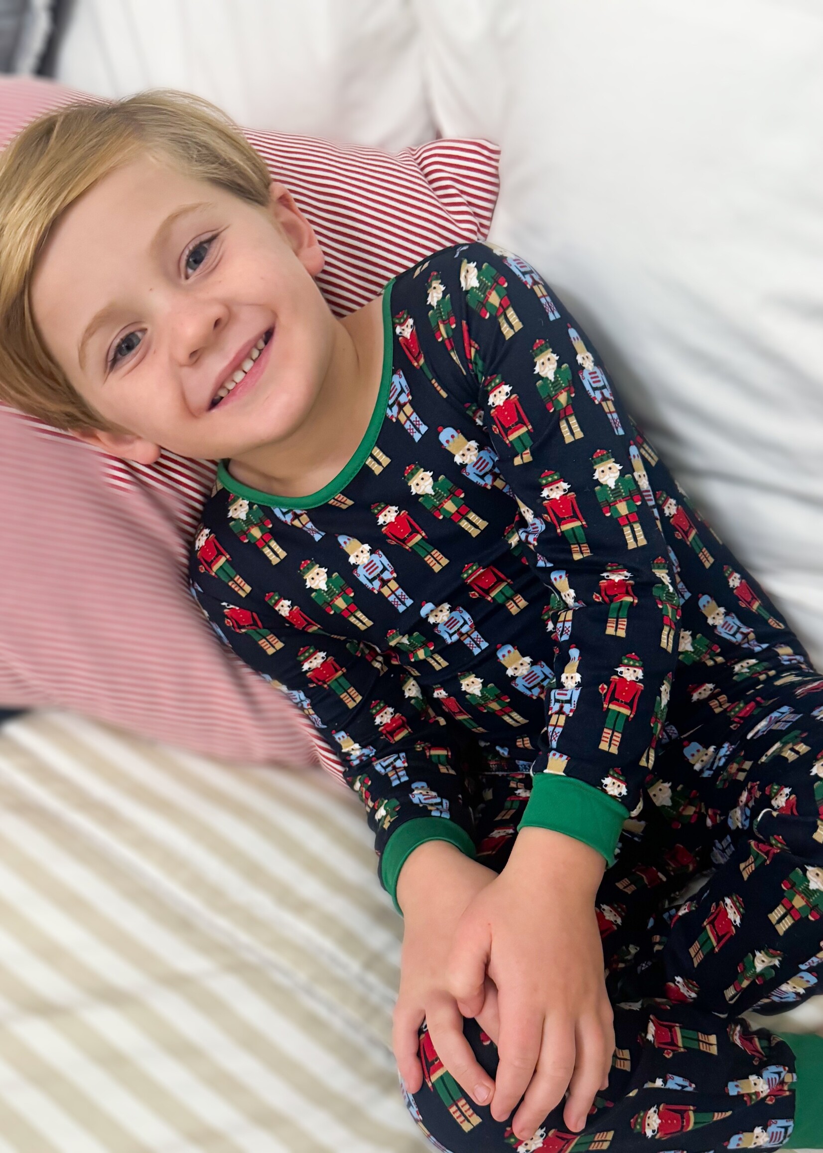 Bloom and Company Kid's Nutcracker March Long Sleeve PJs Navy
