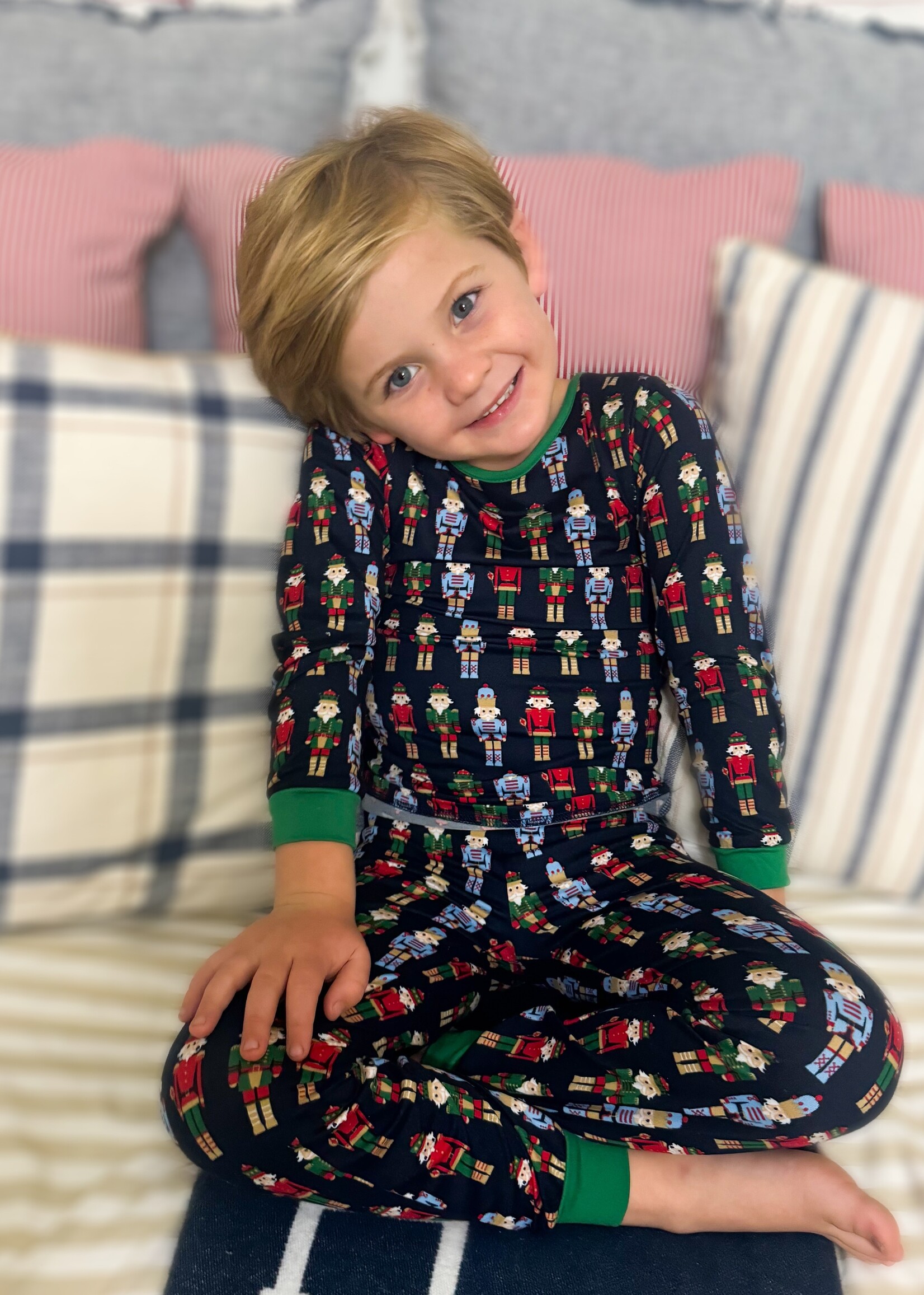 Bloom and Company Kid's Nutcracker March Long Sleeve PJs Navy