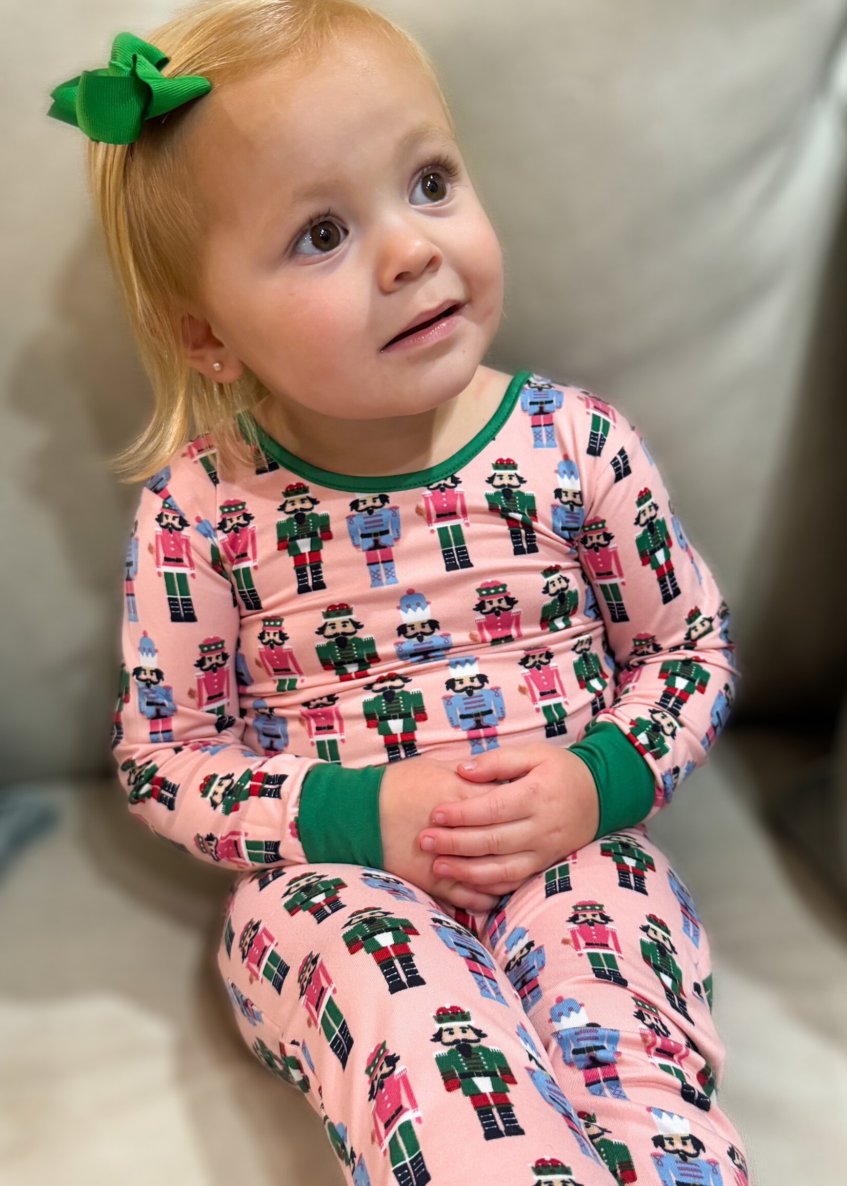 Bloom and Company Kid's Nutcracker March Long Sleeve PJs Pink