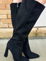 Bloom and Company High Heel Knee Boots Black