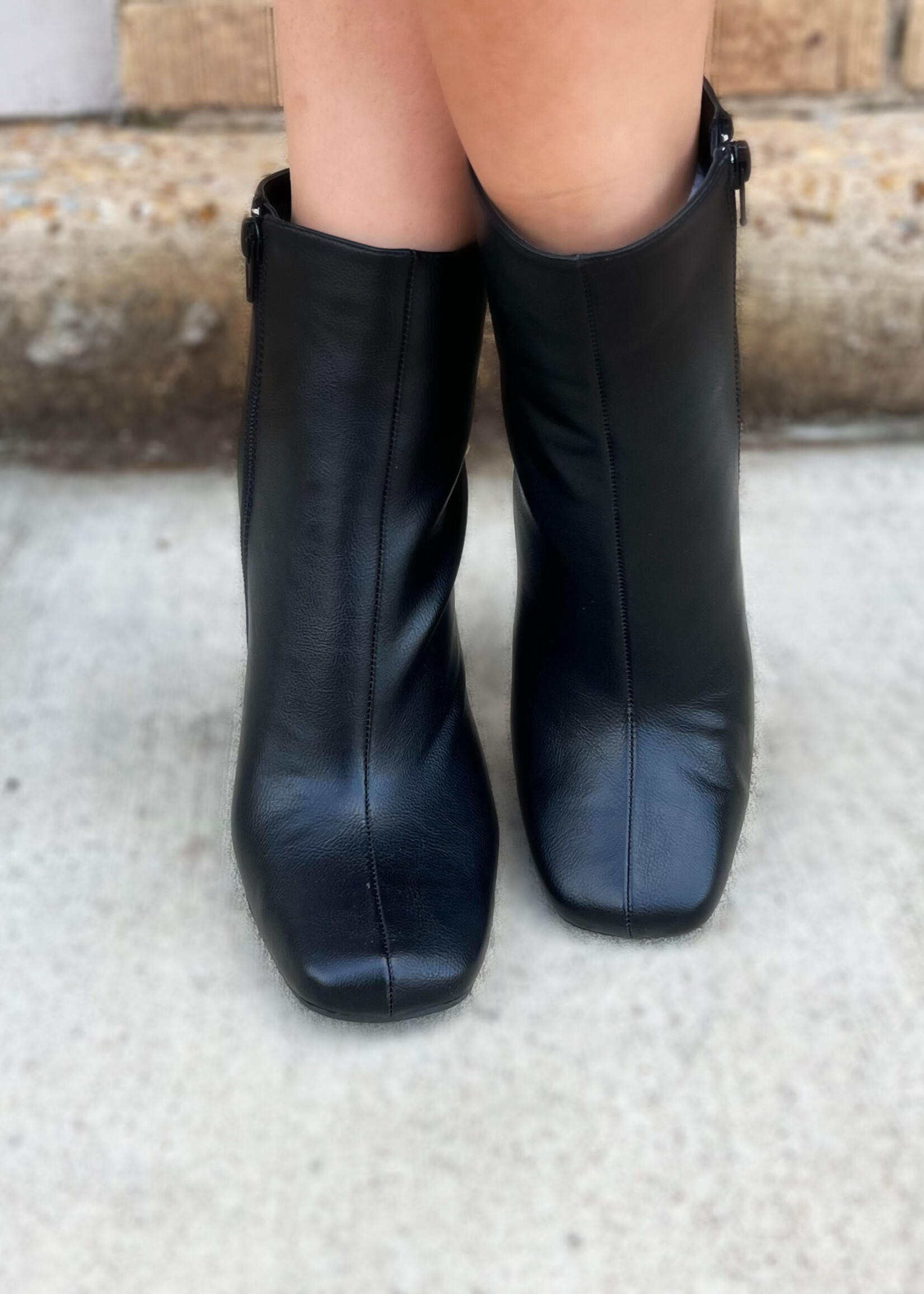 Bloom and Company Black High Heel Bootie