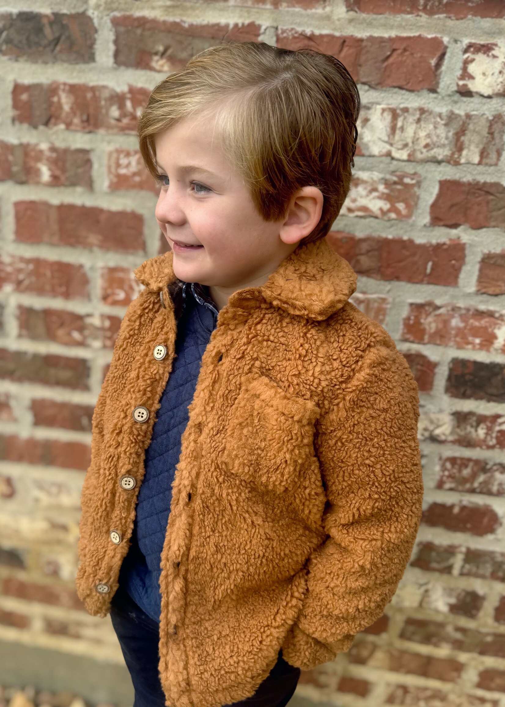 Youth Tan Sherpa Jacket
