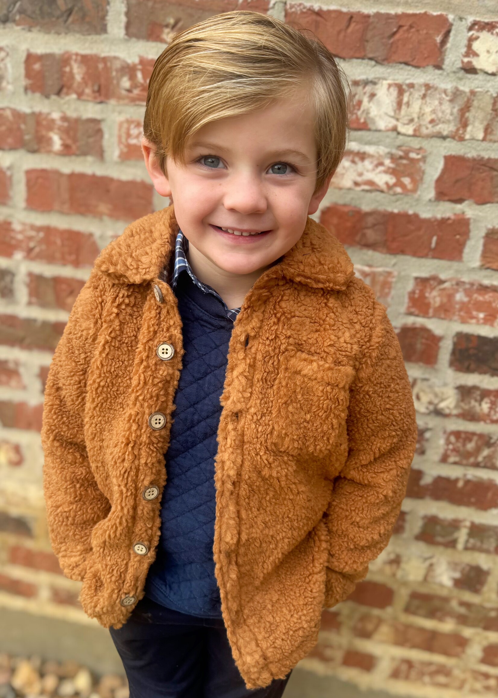 Youth Tan Sherpa Jacket