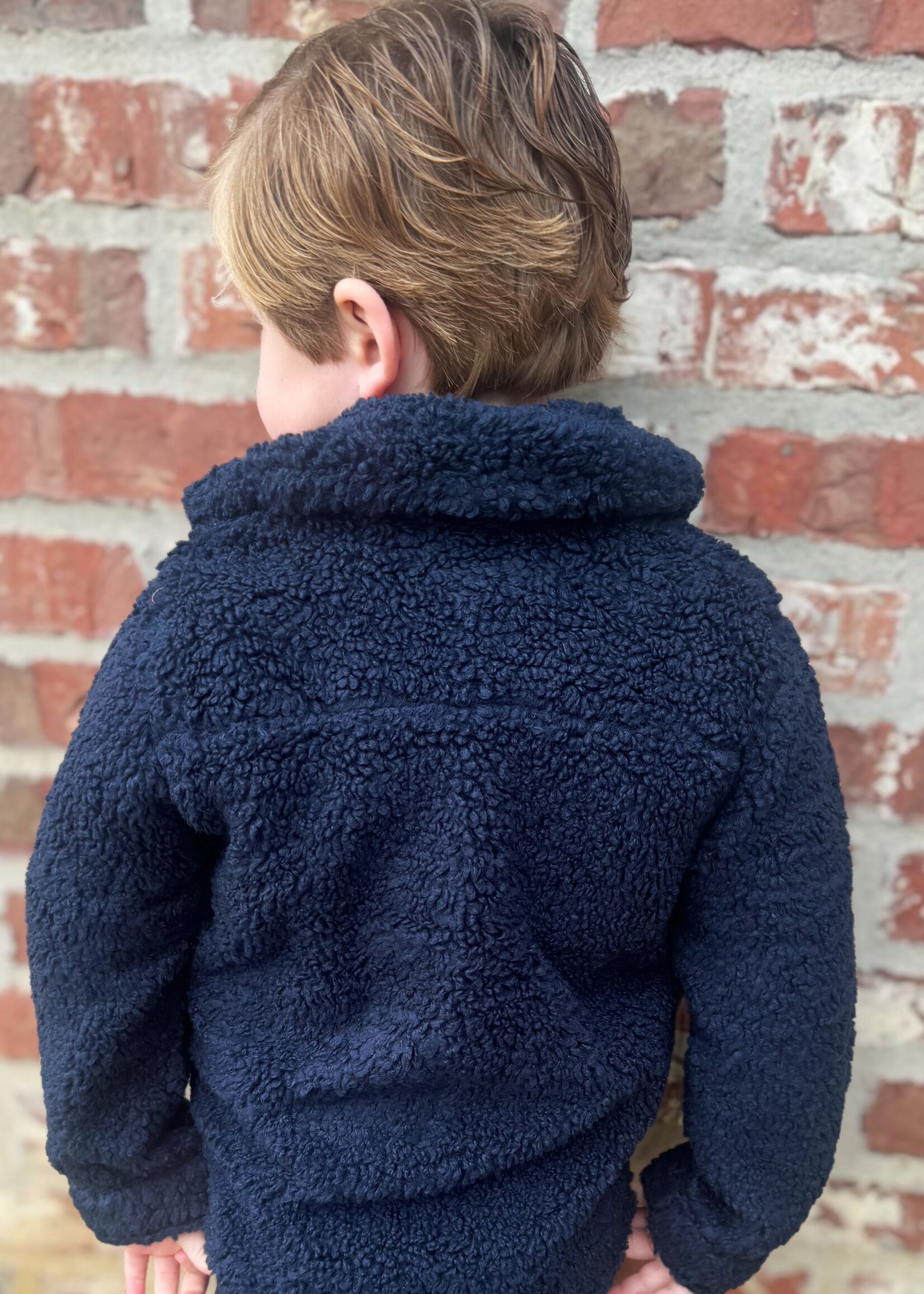 Youth Navy Sherpa Jacket