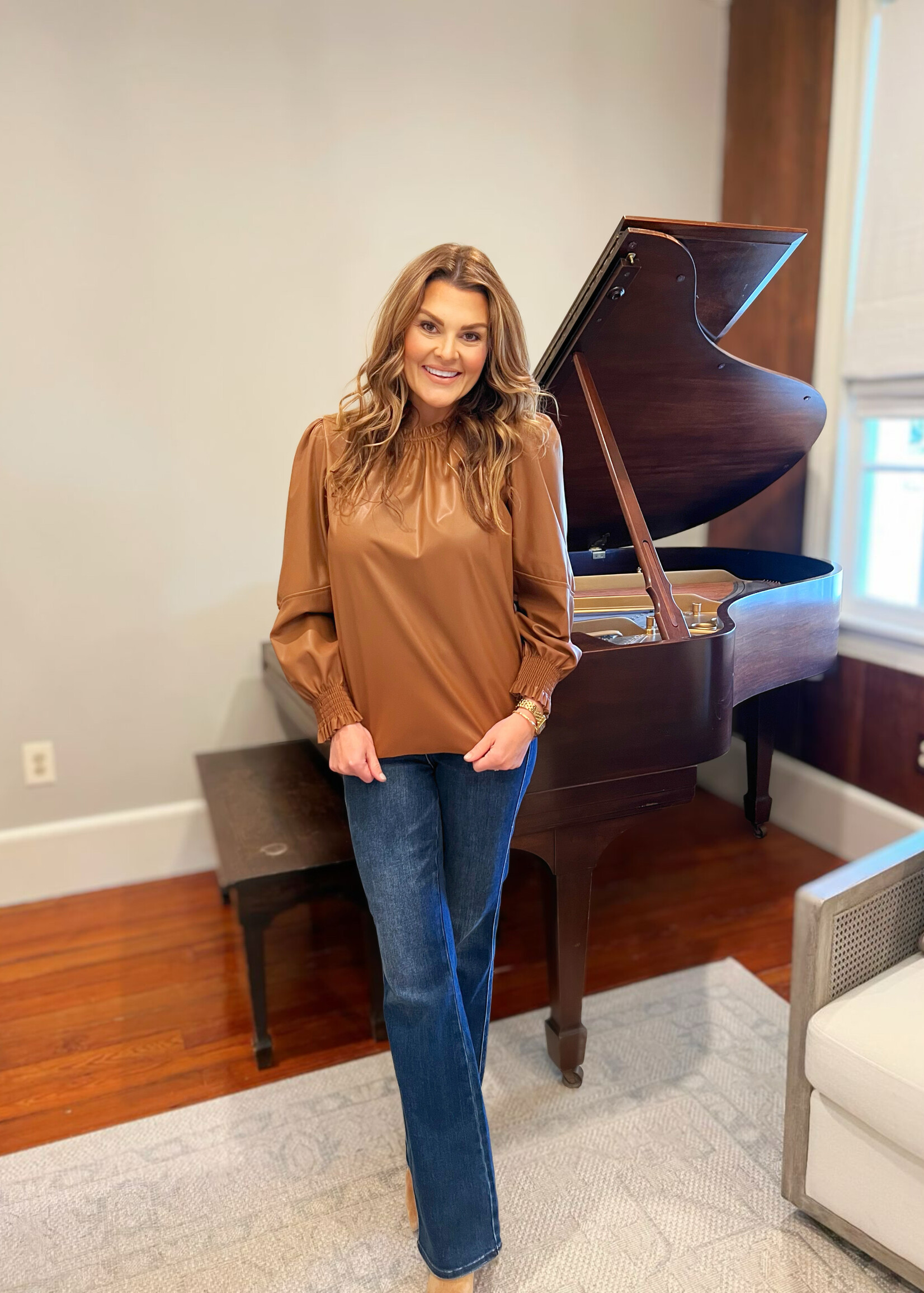 Tan Putnam Leather Top Bloom and Company