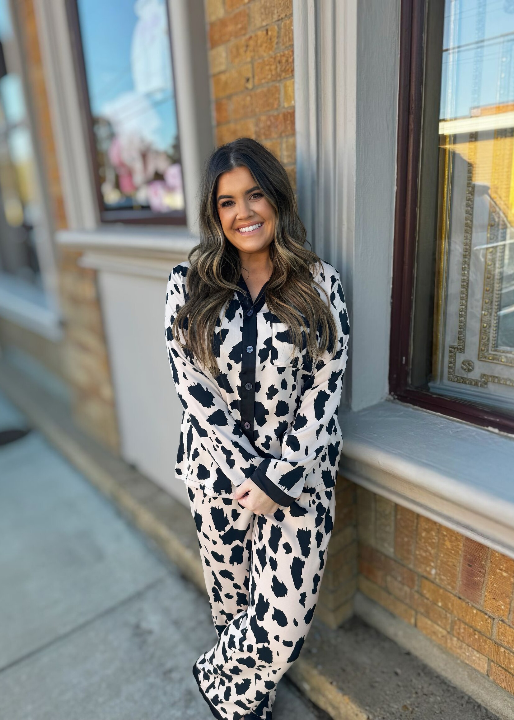 Bloom and Company Cheetah Top and Pants Pajama Set