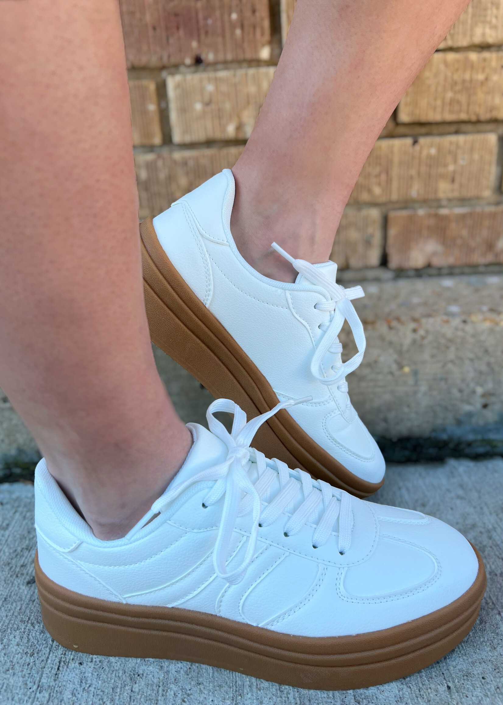 Bloom and Company Gaze Platform Sneakers White