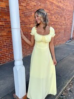 Bloom and Company Ruffle Empire Waist Dress Yellow