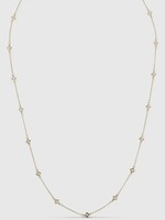 Bloom and Company Delicate CZ Accented Quatrefoil Necklace Gold