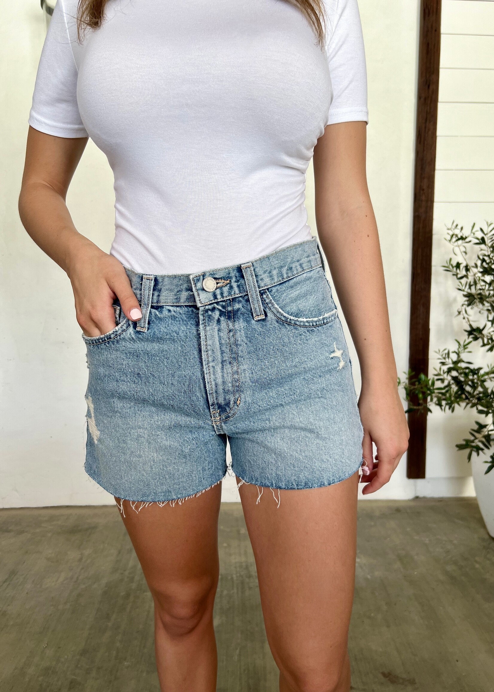 Bloom and Company Ruched Short Sleeve Bodysuit White