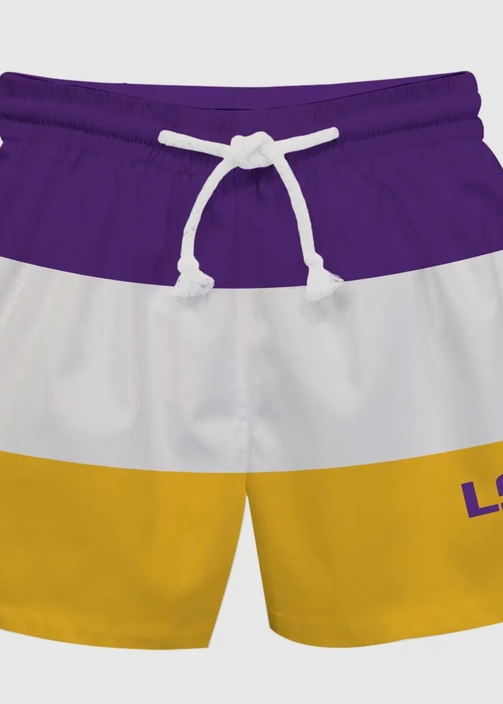 Bloom and Company Boys LSU Stripes Swimtrunks