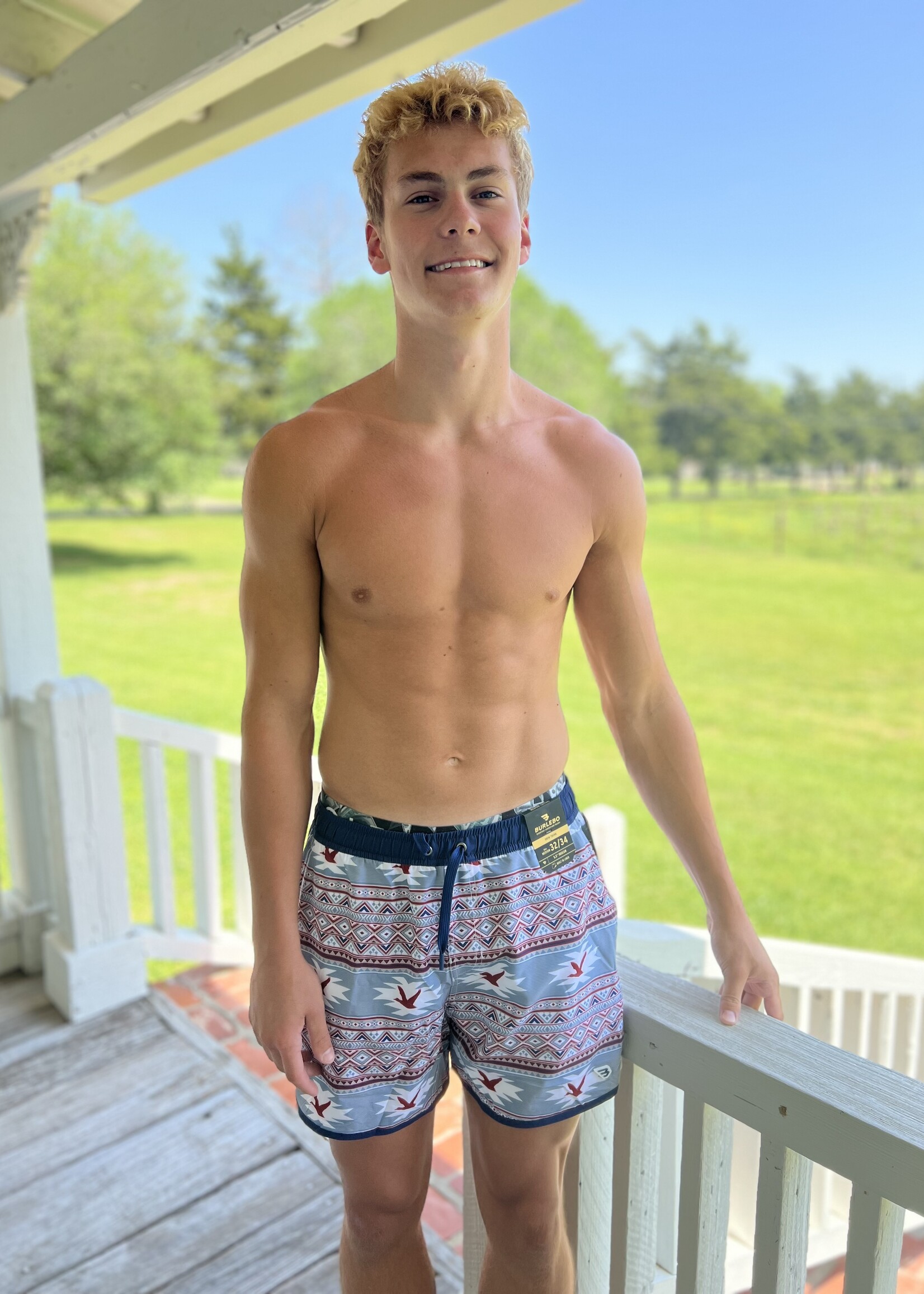 Bloom and Company Burlebo Aztec Duck Swim Trunks