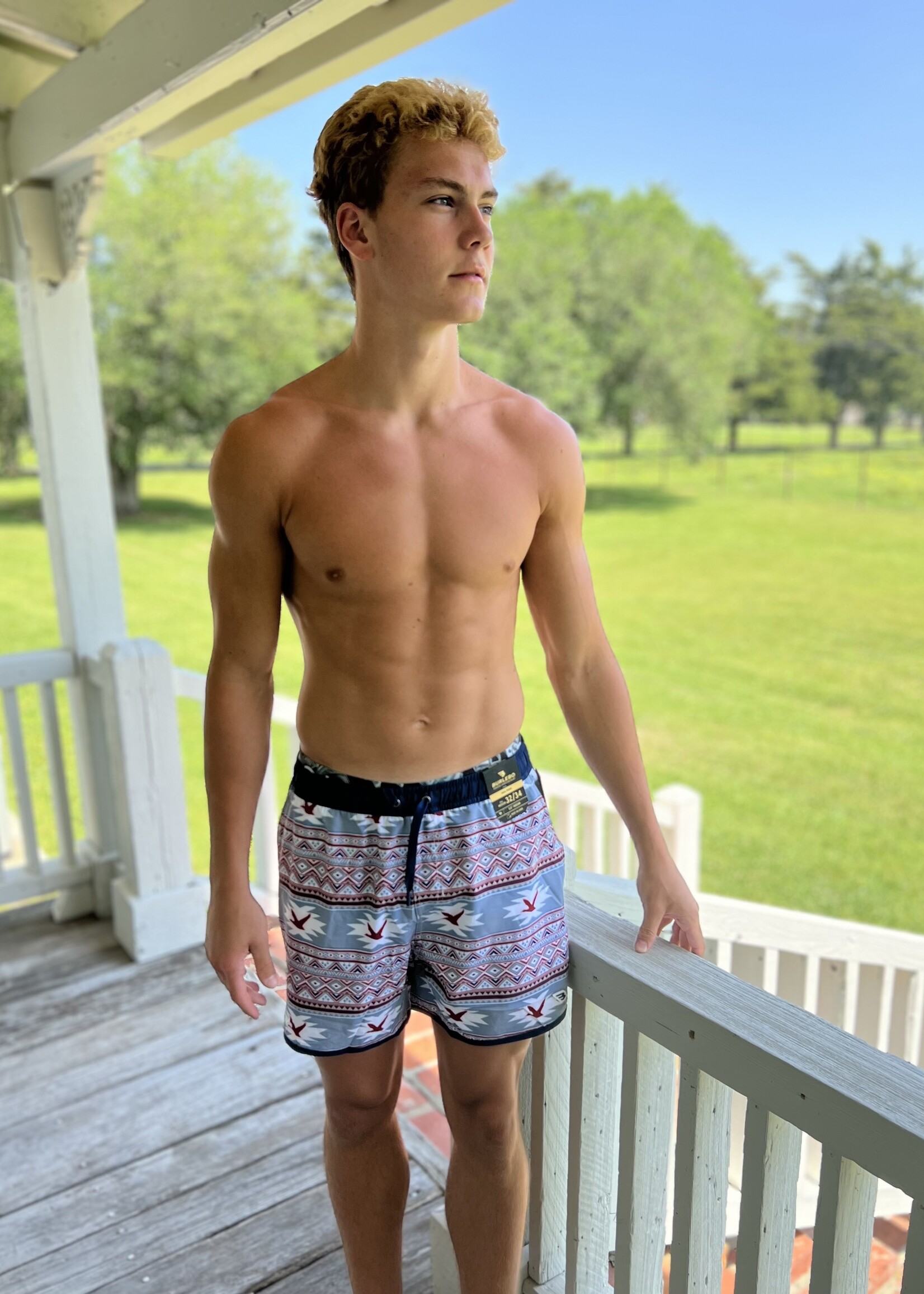 Bloom and Company Burlebo Aztec Duck Swim Trunks