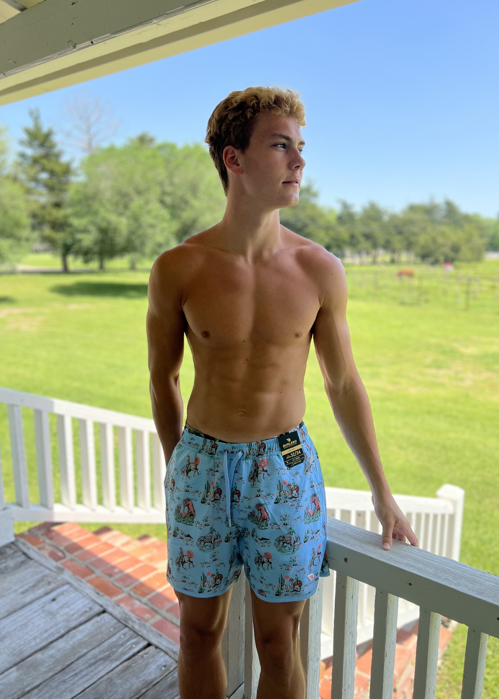 Bloom and Company Burlebo Cowboy Up Swim Trunks