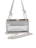 Bloom and Company Clear Rhinestone Handle Clutch