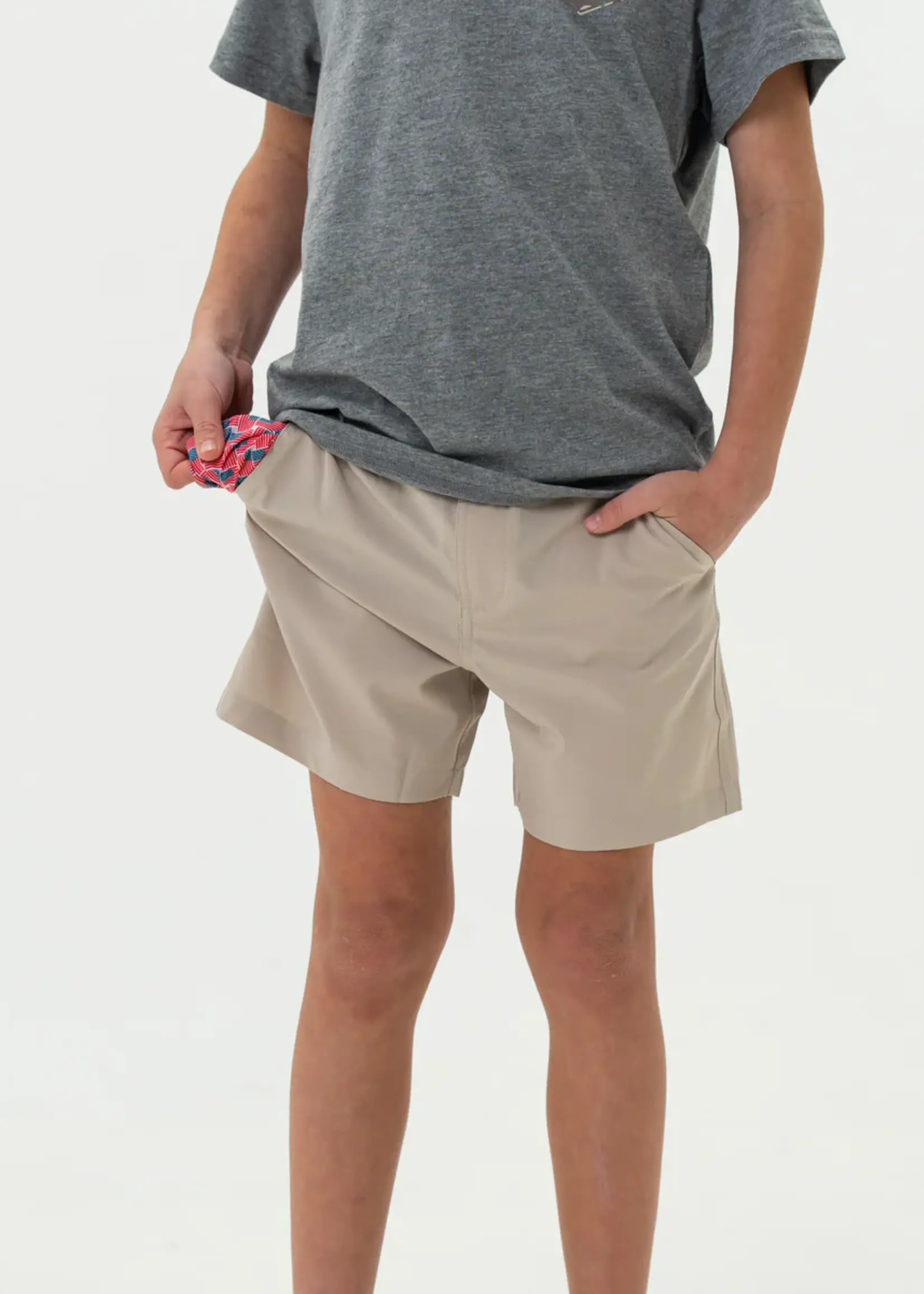 Bloom and Company Burlebo Youth Light Khaki Everyday Shorts