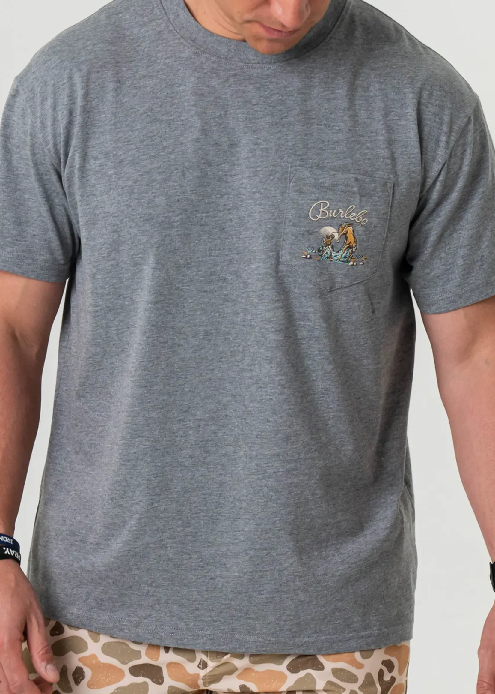 Bloom and Company Burlebo Dark Heather Grey Cowboy Up T-Shirt