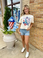 Bloom and Company Patriotic Patch Crop Tee