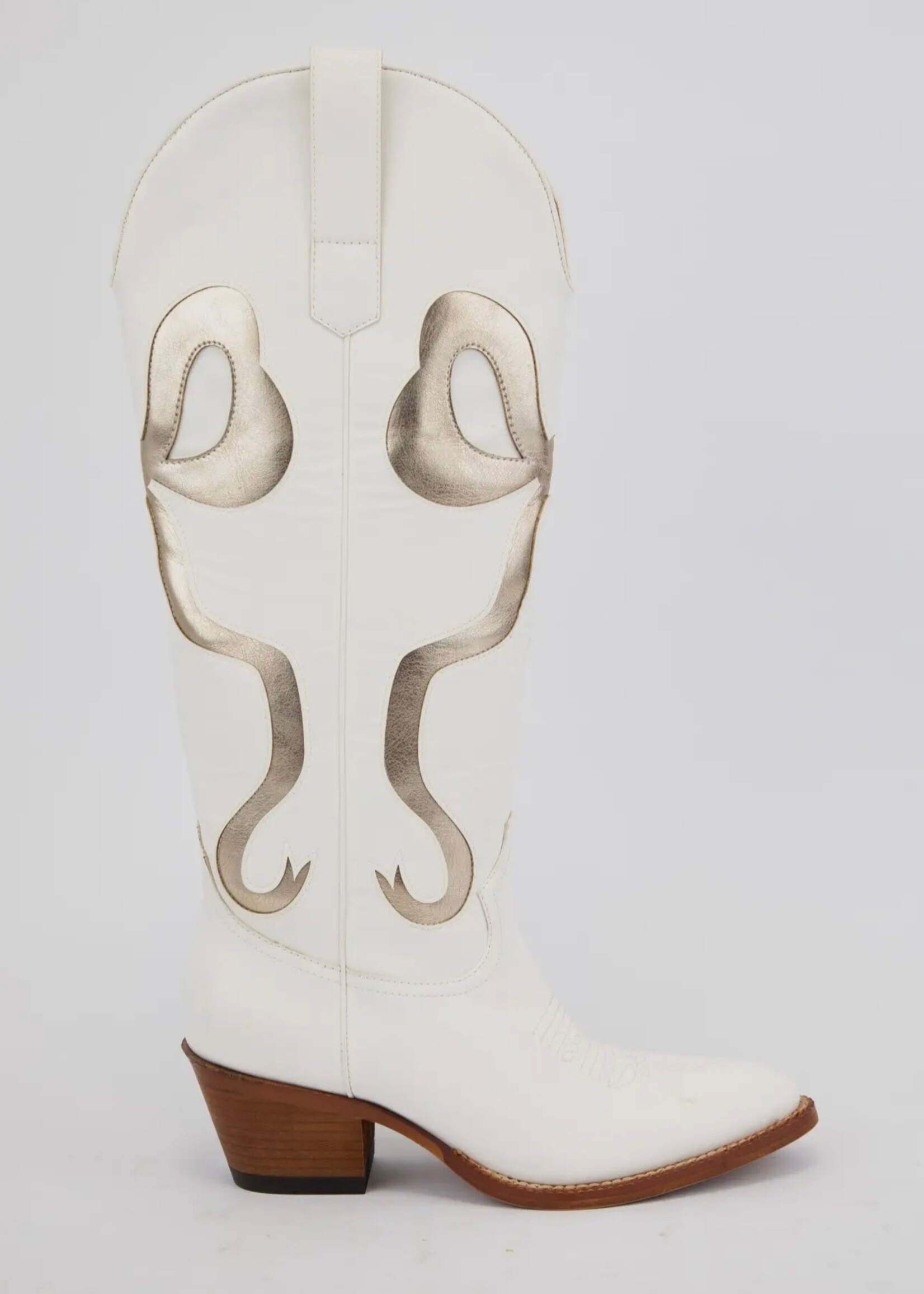 Bloom and Company White Bow Western Boots