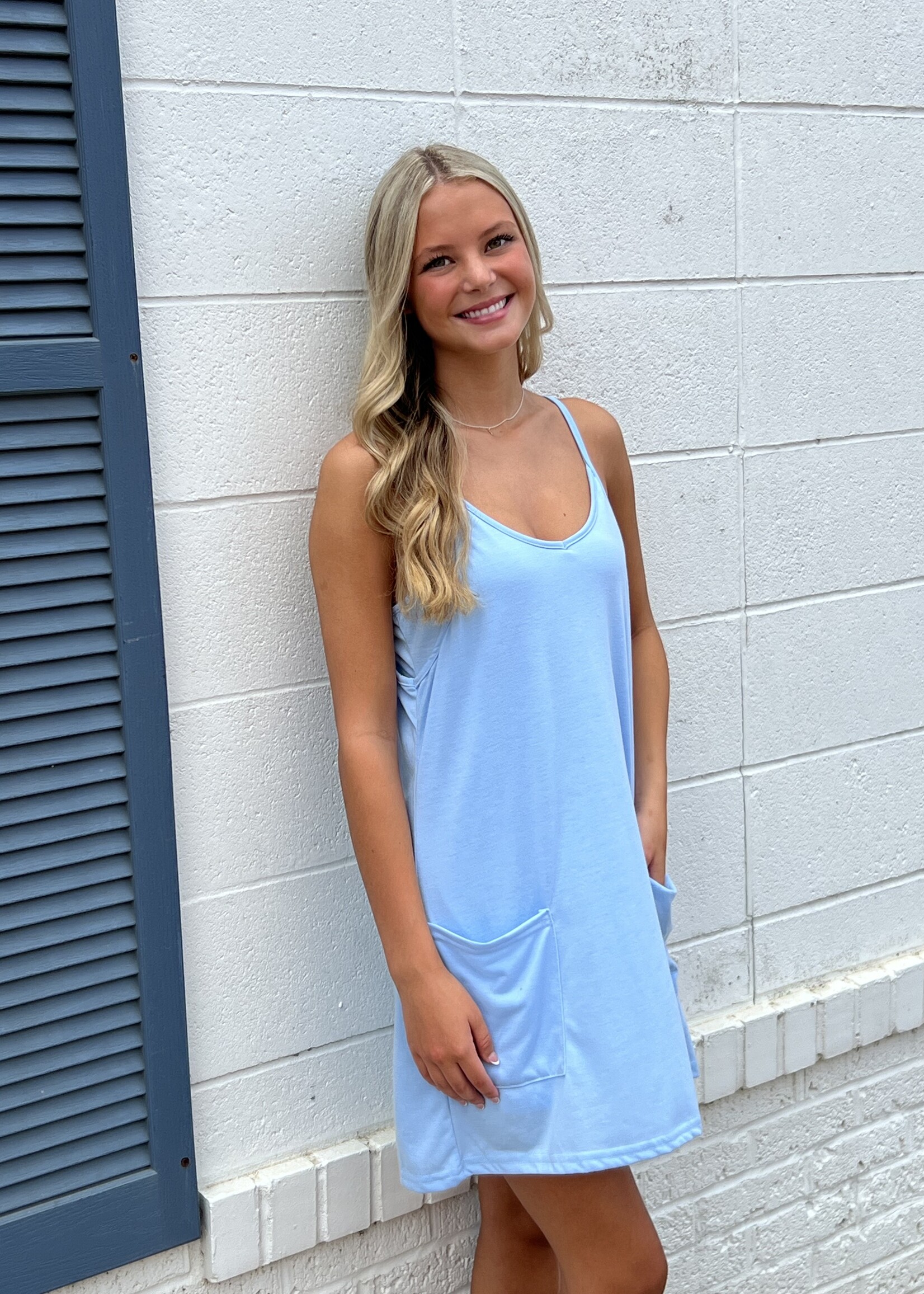 Bloom and Company Light Blue Tennis Mini Dress