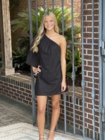 Bloom and Company Black Chic Slanted Dress