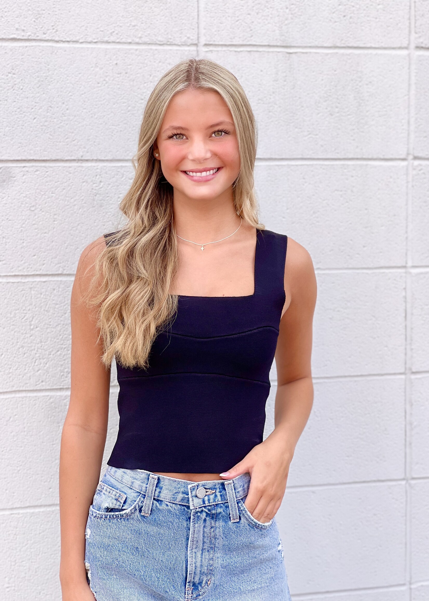 Bloom and Company Black Bandage Brami Top