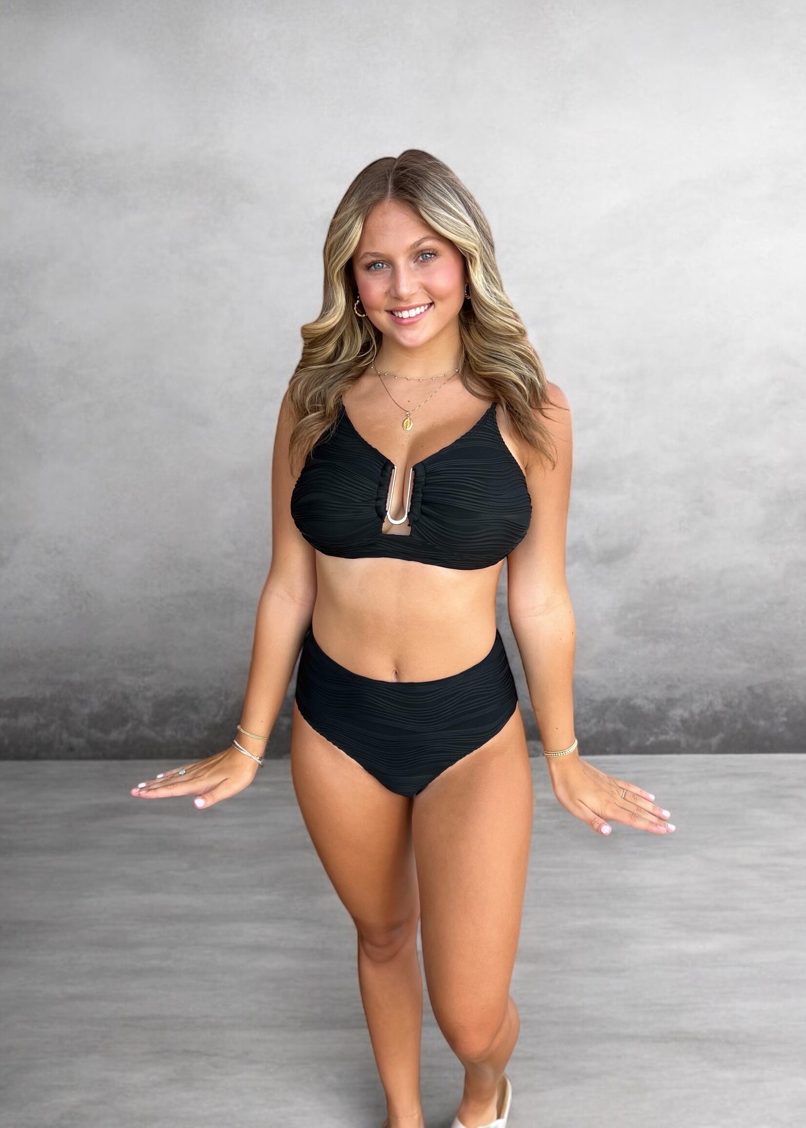 Bloom and Company Black High Waisted Bikini