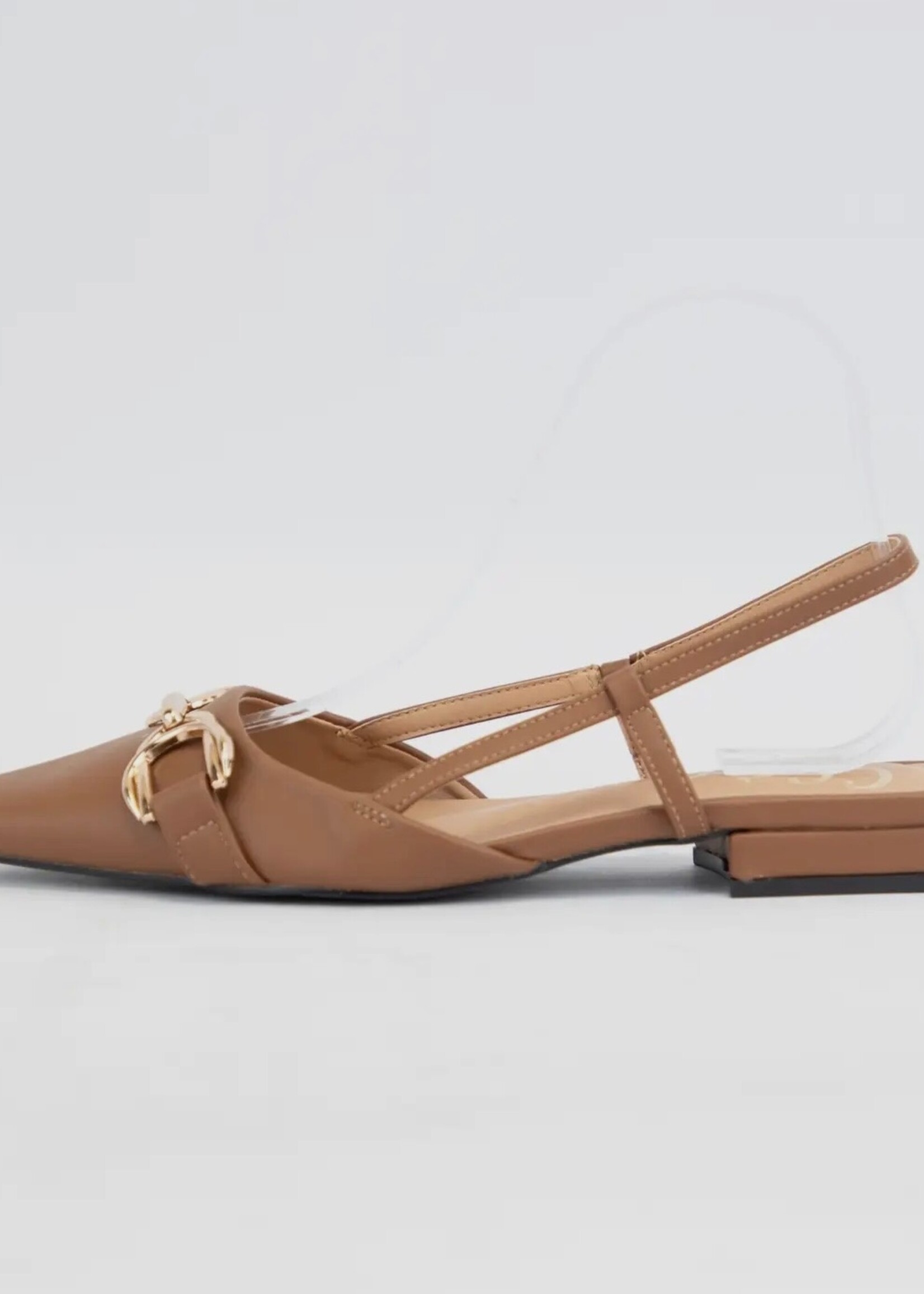 Bloom and Company Brown Gold Link Pointed Flat