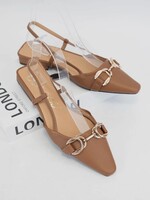 Bloom and Company Brown Gold Link Pointed Flat