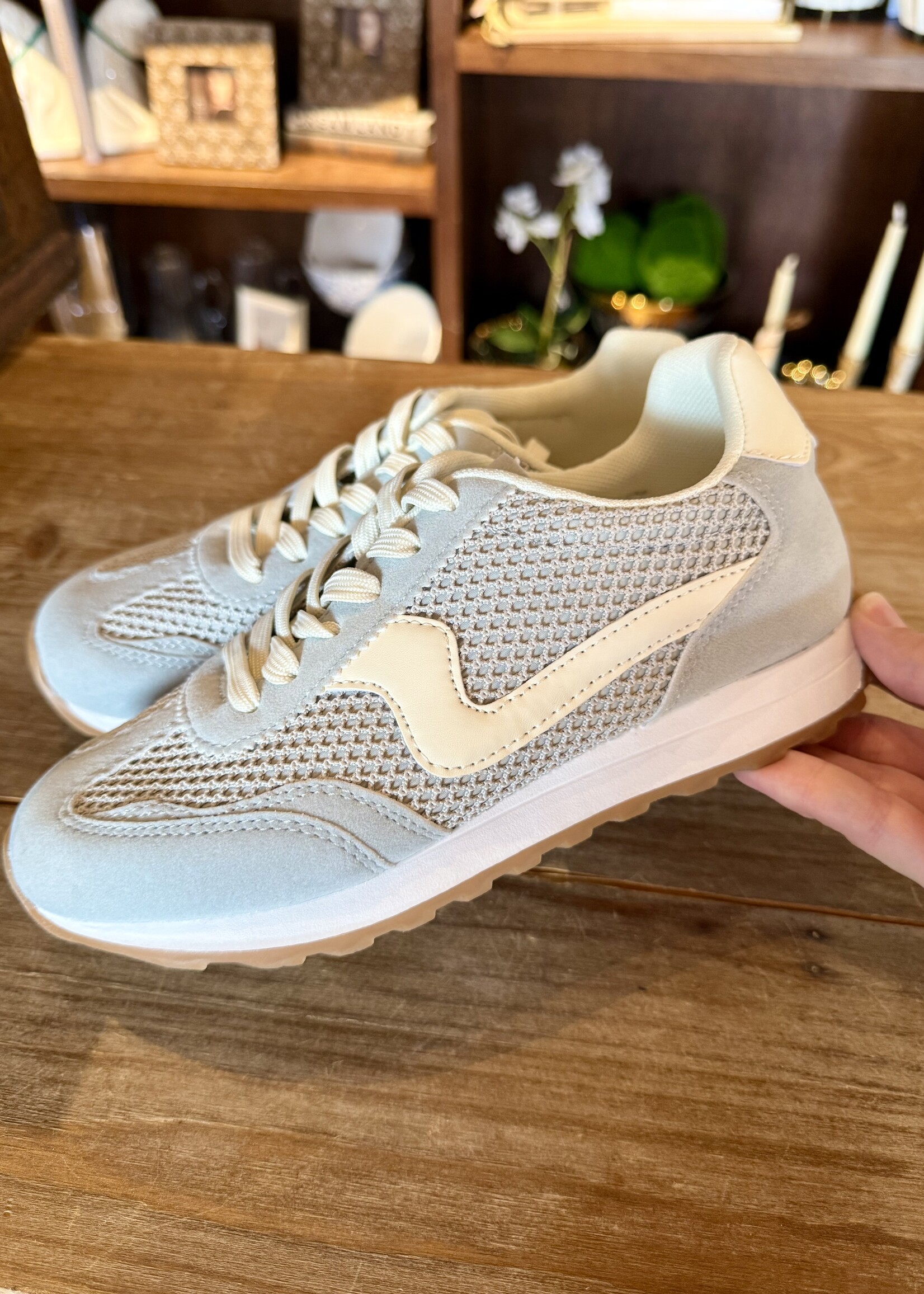 Bloom and Company Light Blue Woven Sneaker