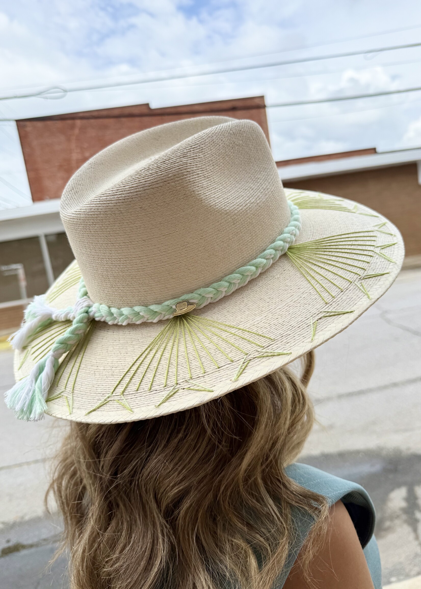 Bloom and Company Mallorca Hat Lime & Turquoise