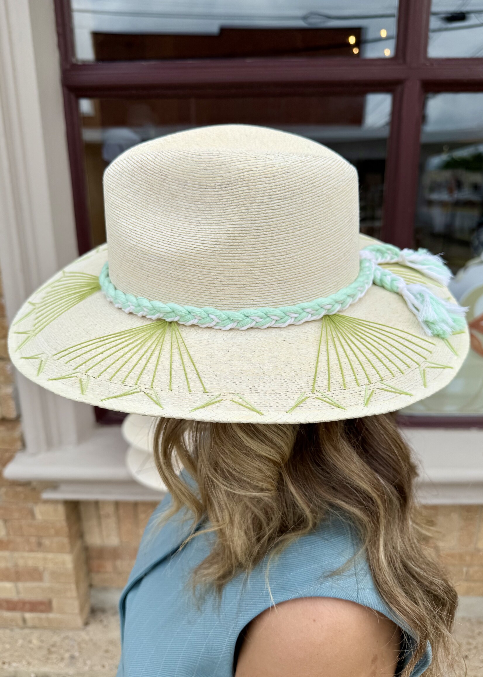 Bloom and Company Mallorca Hat Lime & Turquoise