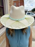 Bloom and Company Mallorca Hat Lime & Turquoise