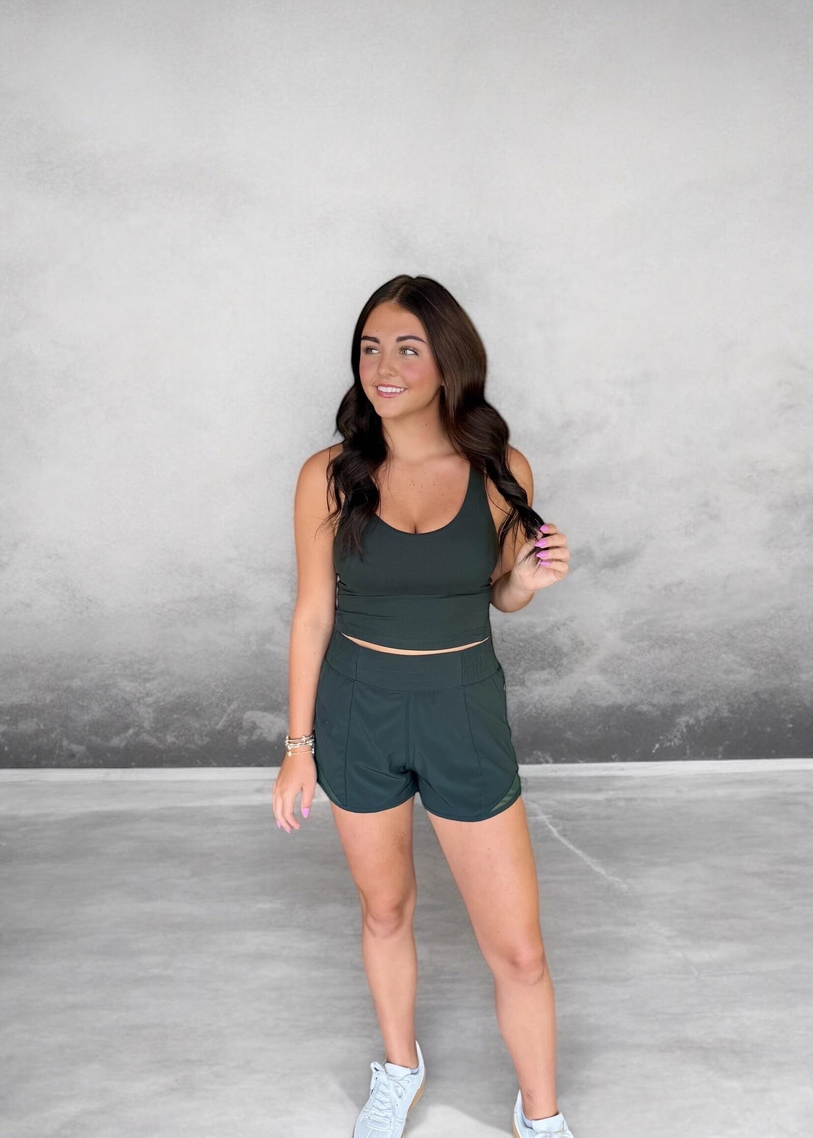 Bloom and Company Green Athletic Short w/Mesh