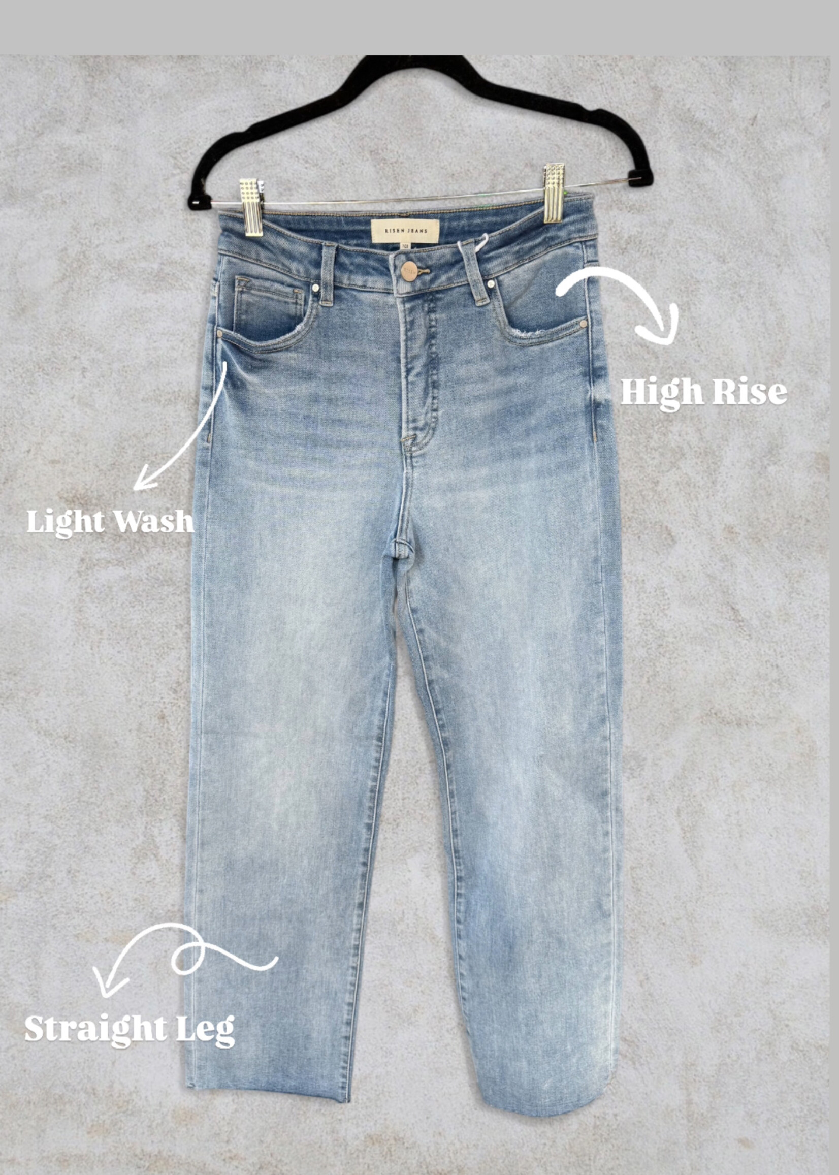 Bloom and Company Risen High Rise Straight Jeans Light
