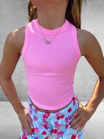 Bloom and Company Girl's Cropped Ribbed Racerback Tank