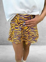 Bloom and Company Youth Purple & Yellow Tiger Stripe Tennis Skort