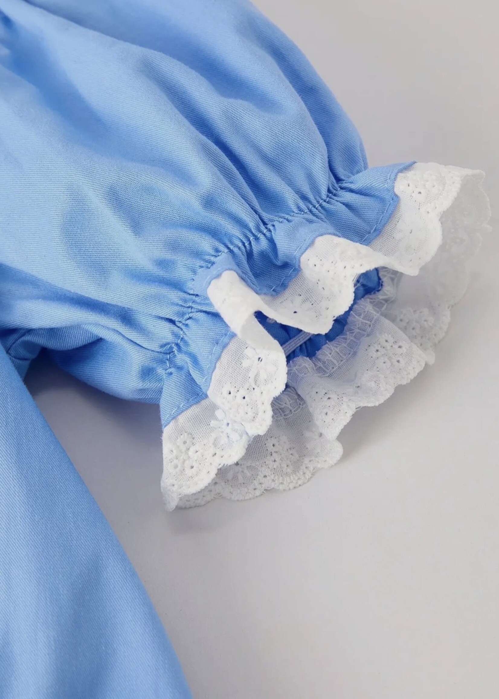 Bloom and Company Blue Fall Thanksgiving & Pumpkin Baby Girl Dress