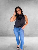 Bloom and Company Black Sleeveless Cowl Neck Top