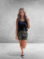 Bloom and Company Black Whipstitch Satin Camisole