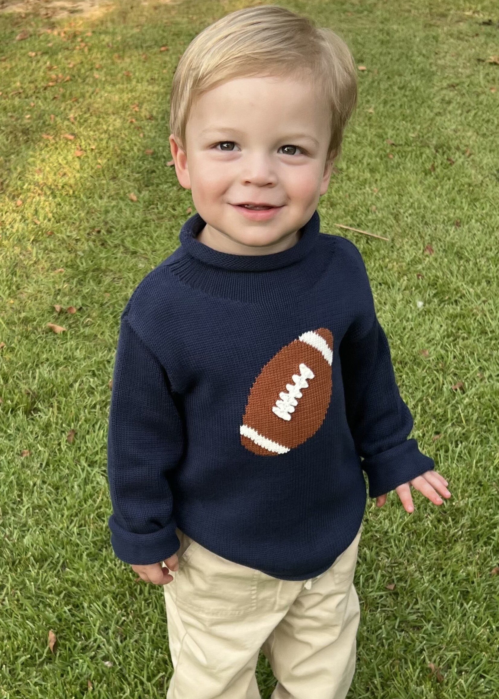 Bloom and Company Youth Football Rollneck Sweater