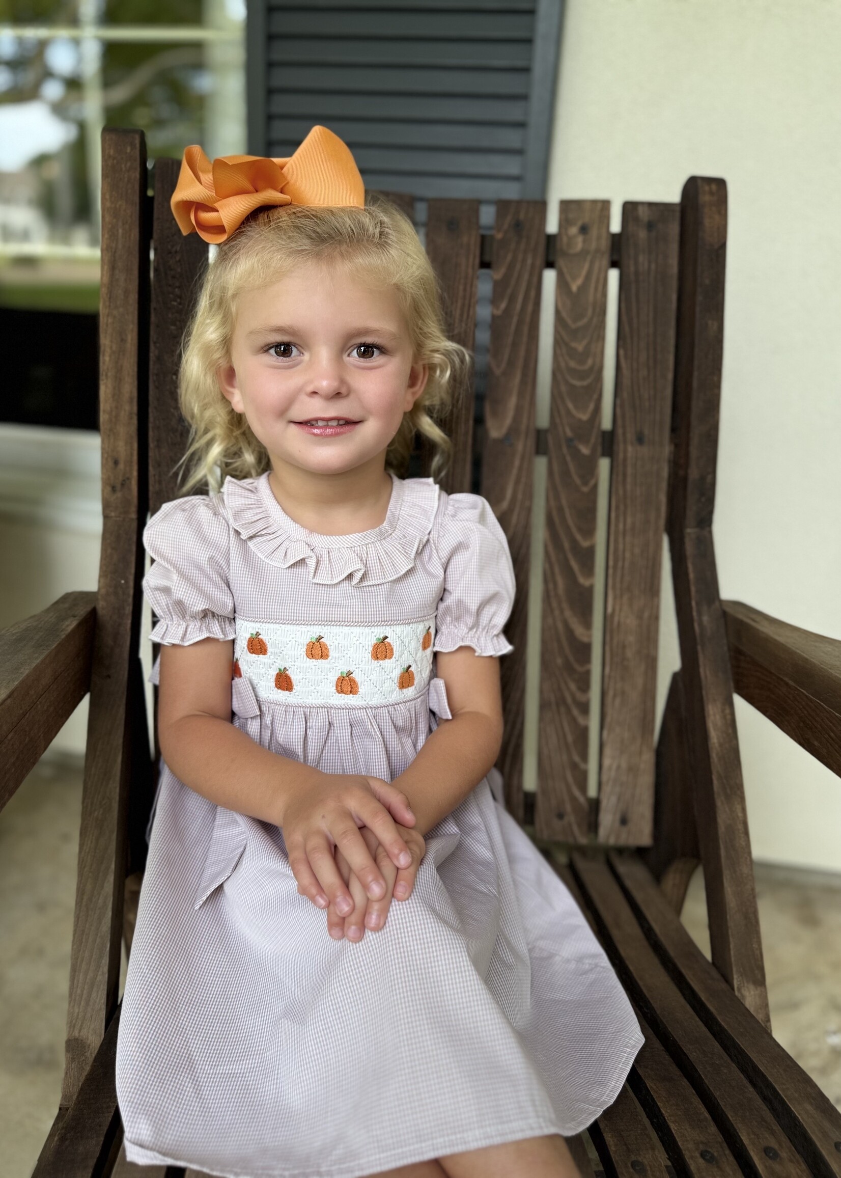 Bloom and Company Plaid Halloween & Thanksgiving Pumpkin Girls Dress