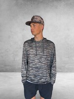 Bloom and Company Burlebo Performance Hoodie Tiger Stripe Camo Wetland
